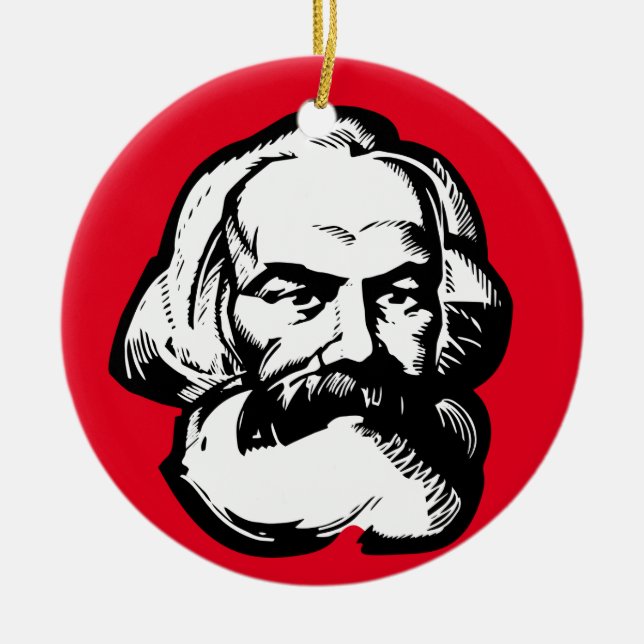 Ornamento De Cerâmica Karl Marx (Frente)