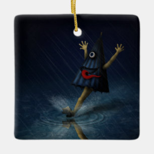 Ornamento De Cerâmica Kasa Obake Japonês Umbrella Ghost Day Rainy