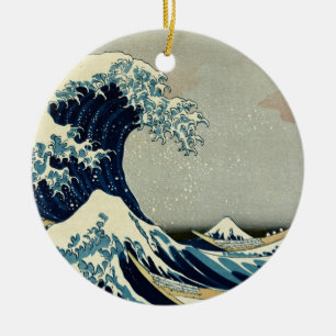 Ornamento De Cerâmica Katsushika Hokusai é a onda de Excelentes de Kanag