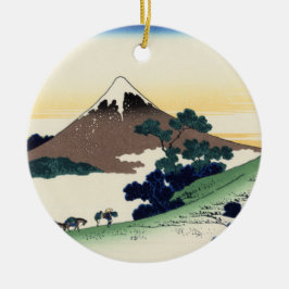 Ornamento De Cerâmica Katsushika Hokusai. O Inume Pass no Kai Provinc