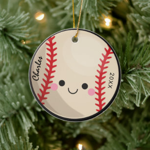 Ornamento De Cerâmica Kawaii Baseball Softball Kids Personalizados Espor