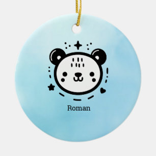 Ornamento De Cerâmica Kawaii Bonitinho Urso Face - Kawaii - Arte de Linh