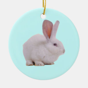 Ornamento De Cerâmica Kawaii Cute Bunny Rabbit