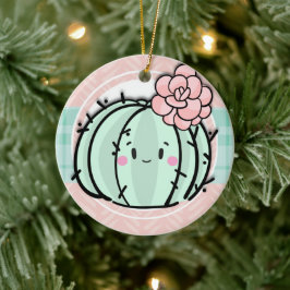 Ornamento De Cerâmica Kawaii Cutie Cactus Suculta Natal