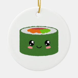 Ornamento De Cerâmica Kawaii Sushi