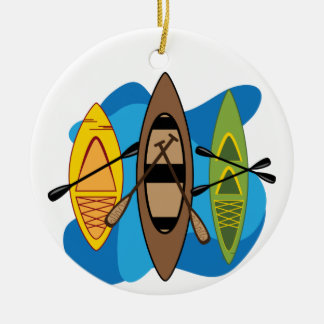 Ornamento De Cerâmica Kayaks
