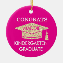 Ornamento De Cerâmica Keepsake! Congrats Kindergarten Grad
