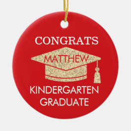 Ornamento De Cerâmica Keepsake! Congrats Kindergarten Grad