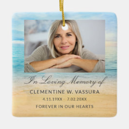 Ornamento De Cerâmica Keepsawn Lembrance Beach Photo