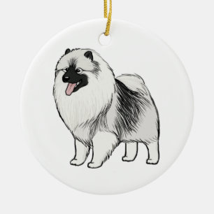 Ornamento De Cerâmica Keeshond