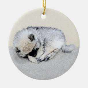 Ornamento De Cerâmica Kehond Slein Puppy Pintura Original