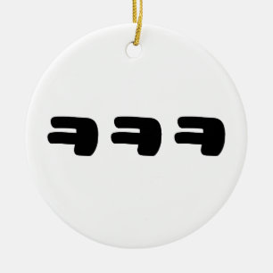 Ornamento De Cerâmica KEKEKE ㅋㅋㅋ Gíria Coreana