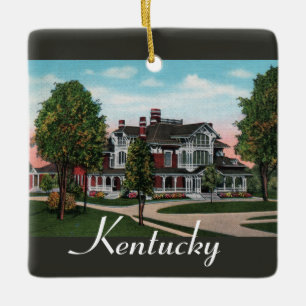 Ornamento De Cerâmica Kentucky Mansion Ornament