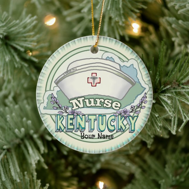 Ornamento De Cerâmica Kentucky Nurse (Árvore)