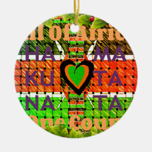 Ornamento De Cerâmica Kenya Hakuna Matata