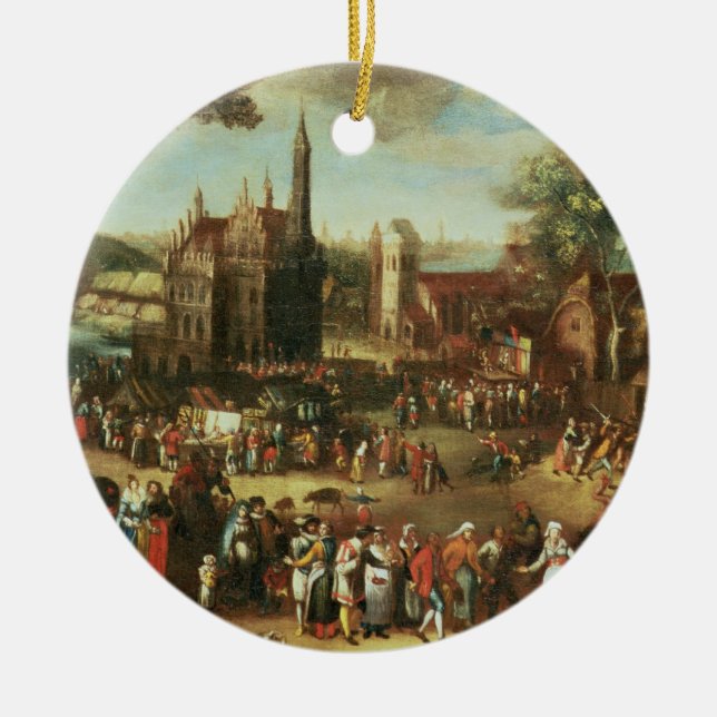 Ornamento De Cerâmica Kermesse em Avdenarde (Frente)