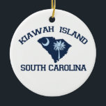 Ornamento De Cerâmica Kiawah Island.<br><div class="desc">Kiawah Island.</div>