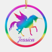 Kids Rainbow Gradient Unicorn Silhouette