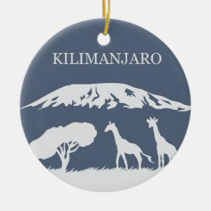 Ornamento De Cerâmica Kilimanjaro (azul)