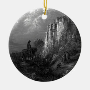 Ornamento De Cerâmica King Arthur e Camelot, de Gustave Doré" 1868