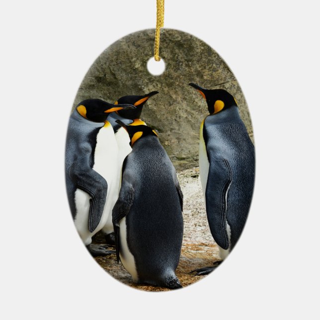 Ornamento De Cerâmica King Penguin (Frente)