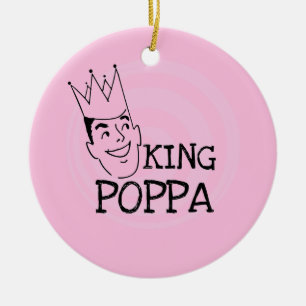 Ornamento De Cerâmica King Poppa T-shirts e presentes