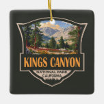 Ornamento De Cerâmica Kings Canyon National Park Ilustration Retro Art<br><div class="desc">Kings Canyon vetor trabalho de arte design. O parque é conhecido por suas enormes sequoias,  notadamente a gigantesca Árvore Geral de Bolsas em Grant Grove.</div>