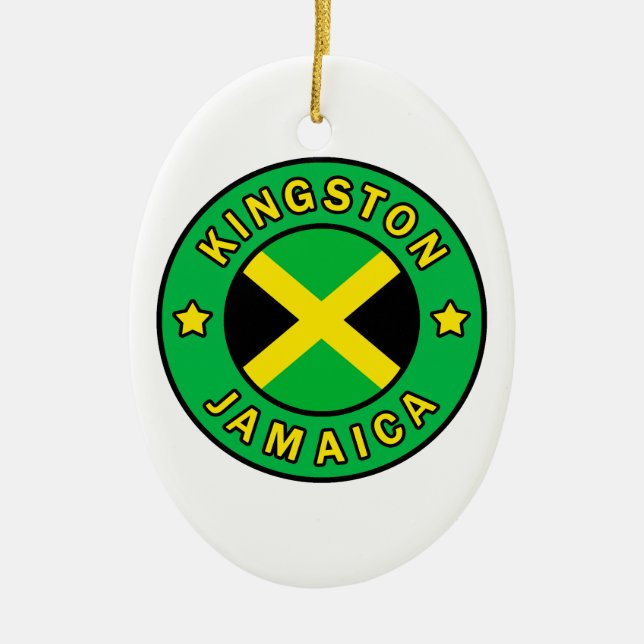 Ornamento De Cerâmica Kingston Jamaica (Frente)
