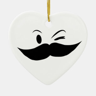 Ornamento De Cerâmica Kinky Mustache