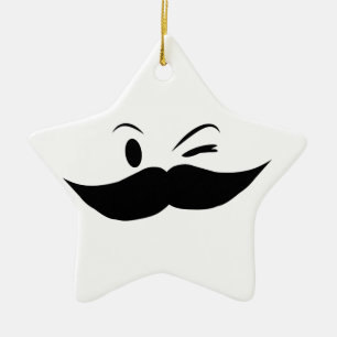 Ornamento De Cerâmica Kinky Mustache