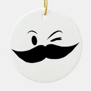 Ornamento De Cerâmica Kinky Mustache