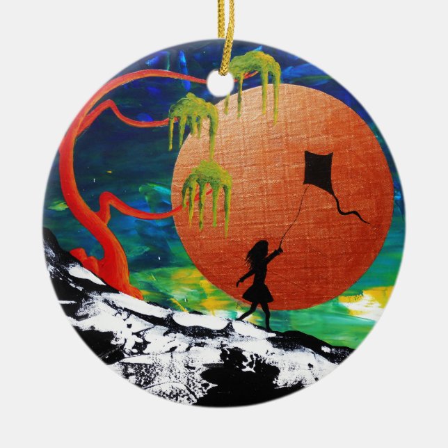 Ornamento De Cerâmica Kite. (Frente)