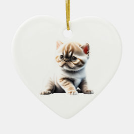 Ornamento De Cerâmica Kitten Exótico Personalizado
