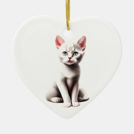 Ornamento De Cerâmica Kitten Tailandês Personalizado