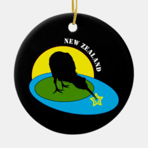 Ornamento De Cerâmica Kiwi - Viagem de Bird & Bro da Nova Zelândia (Nat