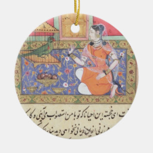 Ornamento De Cerâmica Kjujista, esposa do comerciante, falando a um