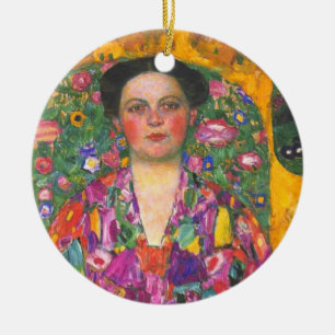 Ornamento De Cerâmica Klimt Retrato de Eugenia Primavesi