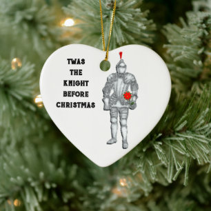 Ornamento De Cerâmica Knight Before Christmas