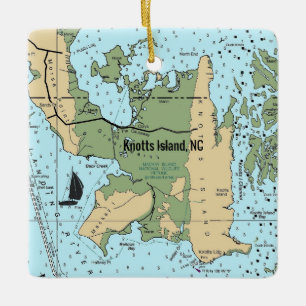 Ornamento De Cerâmica Knotts Island North Carolina