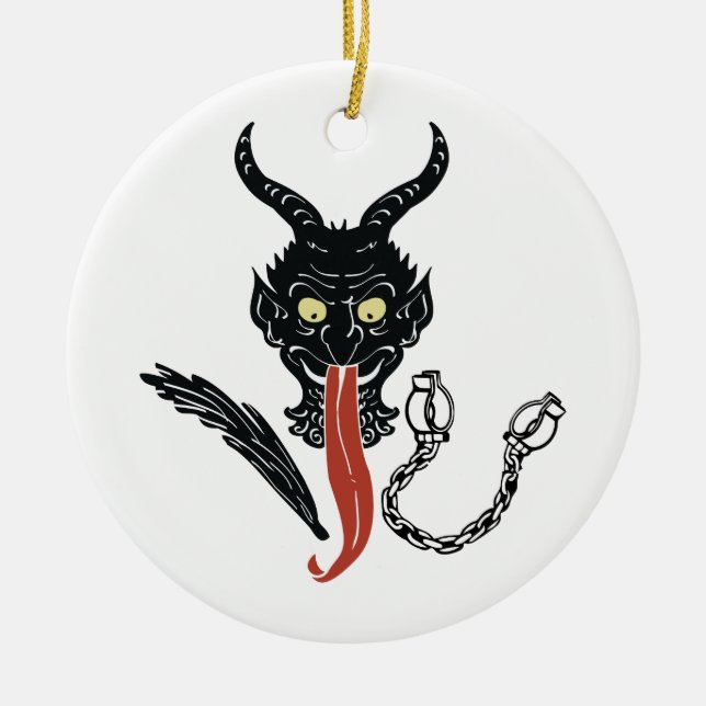 Ornamento De Cerâmica Krampus (Frente)