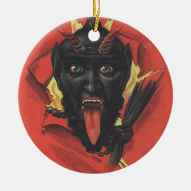 Ornamento De Cerâmica Krampus (Frente)