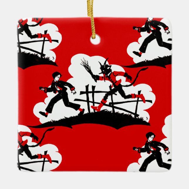 Ornamento De Cerâmica krampus de natal (Frente)