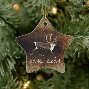 Ornamento De Cerâmica Kuvianak Innovia - Bull Cariou (Reindeer)