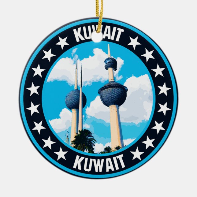 Ornamento De Cerâmica Kuwait (Frente)