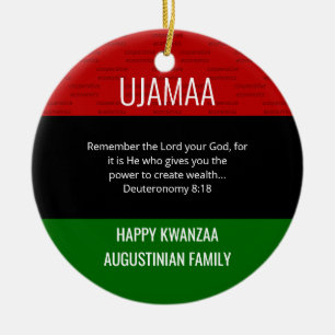 Ornamento De Cerâmica Kwanzaa UJAMAA