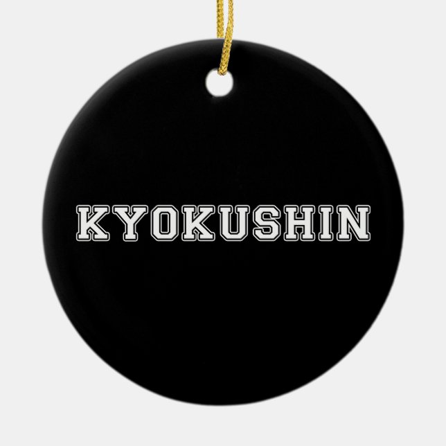 Ornamento De Cerâmica Kyokushin Karate (Frente)