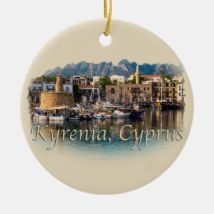 Ornamento De Cerâmica Kyrenia, Cyprus: Harbor