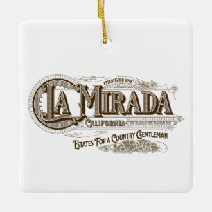 Ornamento De Cerâmica La Mirada Vintage Sanborn Style