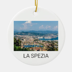 Ornamento De Cerâmica La Spezia Cityscape Liguria Itália Holiday Souveni