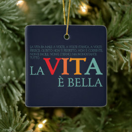 Ornamento De Cerâmica La vita è bella